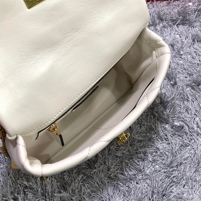 Valentino Garavani Roman Stud Shoulder Bag White